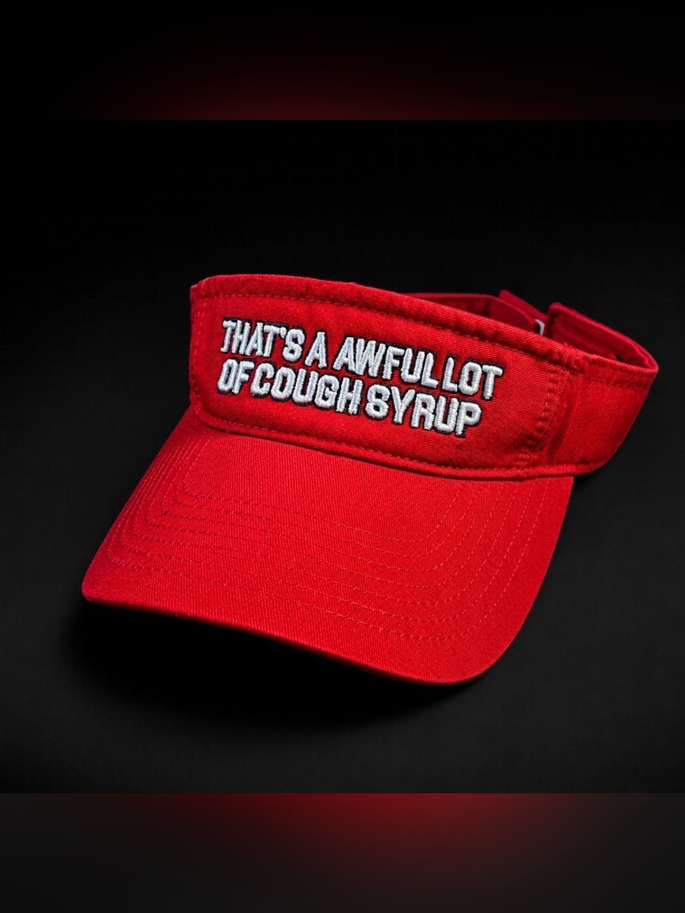 That's A Awful Lot Of Cough Syrup Visor Hat - OS - NWT